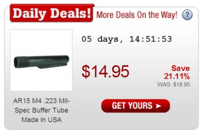 5 days promotion for CoiTAC CNC Machine AR15/M4 BIL-Spec Buffer Tube for only $14.95 Made in USA